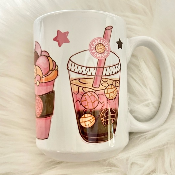 Cafecito Y Chisme Mexican Sweet Bread Large 15 oz mug - Picture 5 of 8